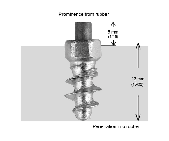 SCREW STUDS 15MM F - 200/BOX