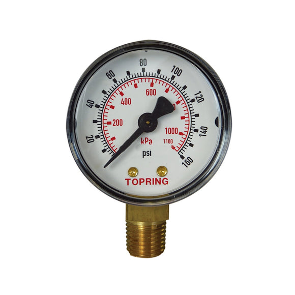 2" X 1/4" GAUGE 0-160PSI